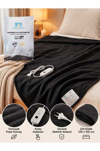 TTT Çift Kişilik Elektrikli Battaniye-Soğuk Günlerinizin Çözümü-120x150 XL boy