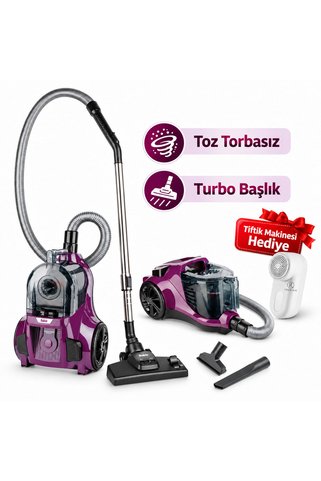 Fakir Ranger Comfort Toz Torbasız Turbo Başlıklı Süpürge HEPA 13 - Tiftik Makinesi hediye(Onerous)