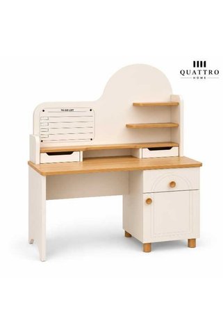QUATTRO HOME Bohem Çalışma Masası ve Üst Ünite-çocuk ve genç odalarında hem konforlu hem de düzenli bir çalışma alanı oluşturmak için tasarlanmıştır.
