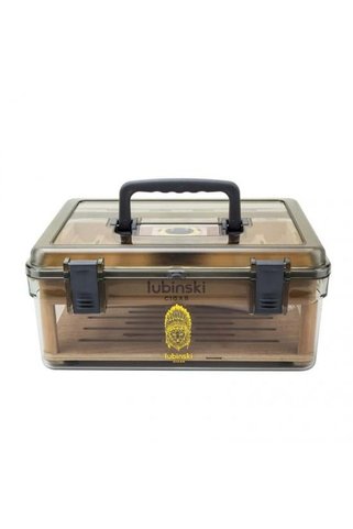 Lubinski Plexi -Sedir Şeffaf Puro Kutusu Humidor 50s