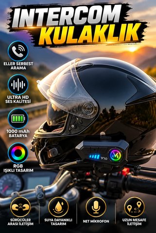 canrodi RGB Işıklı Eller Serbest Intercom Kulaklık – Ultra HD Ses ve 1000 mAh Batarya