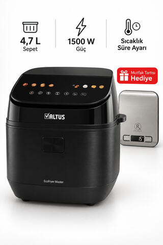 Altus Ecofryer Master Airfryer 4,7 L Sepet 1500 W Güç Mutfak Tartısı Hediye