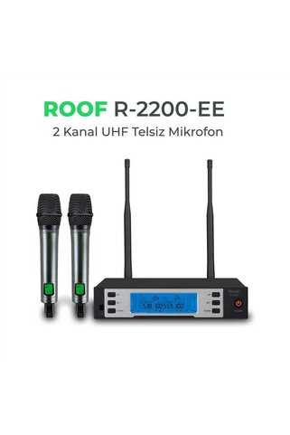 ROOF R-2200 UHF TELSİZ 2 EL MİKROFON