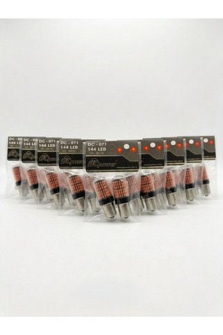 DCpower 10LU Poşet 20 Adet 144 LED Kırmızı Fren Lambası 93 Model Tek Duy Yüksek Performanslı Aydınlatma Amerikan Parka Uygundur