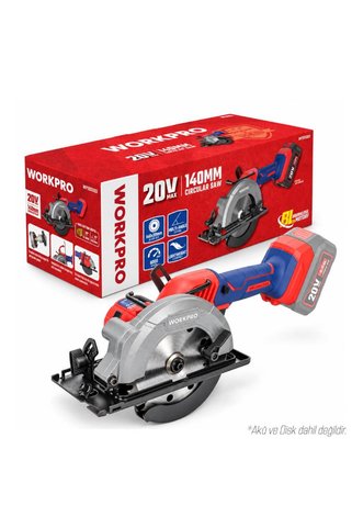 Workpro WP393003 20Volt 140mm Kömürsüz Profesyonel Daire Testere (Akü Dahil Değildir)