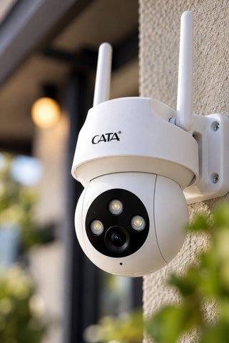 Cata CT-4051 3MP 2K WiFi Dış Mekan Akıllı Güvenlik Kamerası – Gece Görüşlü, Hareket Algılamalı, IP66