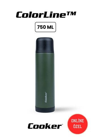 Cooker ColorLine 750 ml Paslanmaz Çelik Termos Yeşil CKR2022