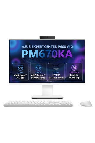 ASUS ExpertCenter P600 AMD Ryzen AI 7 350 16GB 512GB SSD 27" W11P All In One PM670KA-AI7321TBW0D 009