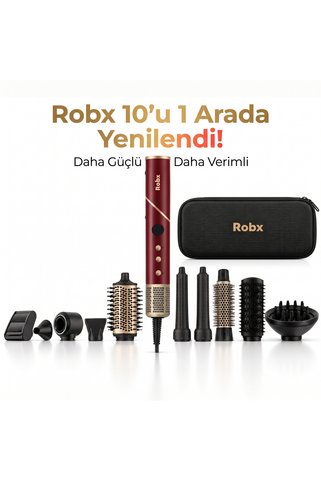 ROBX Multi Styler Sıcak Soğuk Hava Üflemeli Saç Şekillendirme Kurutma Çok Fonksiyonlu Set