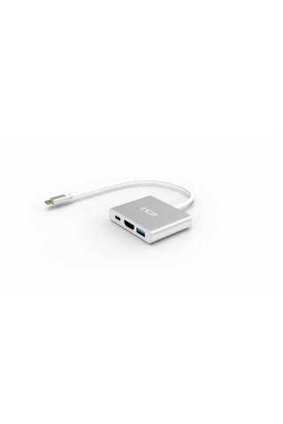 Inca ITPC-04TXT Type-C Hub, 4K 30Hz HDMI, USB 3.0, 100W PD, Alüminyum Kasa