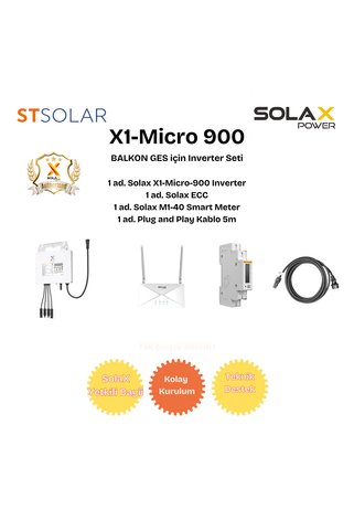 Solax Power SOLAX BALKON GÜNEŞ ENERJİSİ ( GES ) İÇİN MICRO INVERTER SETİ 900W