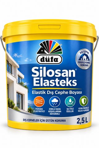 DRY Düfa Silosan Elasteks Elastik Dış Cephe Boyası Soft Yeşil 2,5 L (3753)