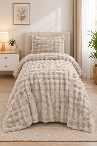 Merinos Diamond Bubble Kürk Yorgan Seti Tek Kişilik 160x240