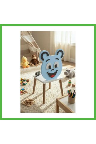 VAVENİ Happy Face Çocuk Sandalyesi Mavi ARZ