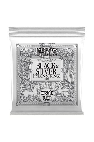 Ernie Ball Ernesto Palla Siyah Gümüş Klasik Gitar Telleri Naylon