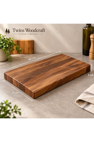 Home Ceviz ağacı Edge Grain Kesme Tahtası (40x25x3cm)