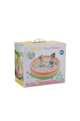 colezium Er-520 Fun Play 85Cm Huz Üç Renkli İçinde 100 Adet 6Cm Toplu - 1 Adet
