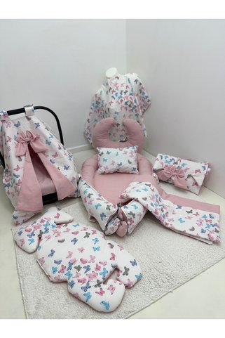 Balamira babynest beyaz kelebek 10 lu babynest takımı