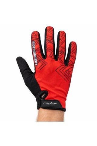 RAPTOR MATRIX Uzun Parmak Eldiven (Comfort-Gel) - Nitro Red - XS