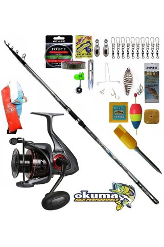 Okuma Ceymar C-8000A 420cm 70-250gr Crome Surf Profesyonel Sazan Kıyı Olta Takımı Seti
