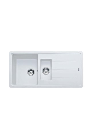 Franke BFG 651 Granit Evye, Bianco, Tezgah Üstü, 1.5 Hazneli, Çift Yönlü Damlalık, 97x50 cm