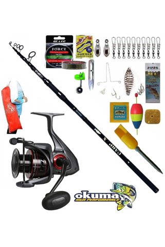 Okuma Ceymar C-6000A 390cm 3,5lbs Carp-x Profesyonel Sazan Kıyı Olta Takımı Seti