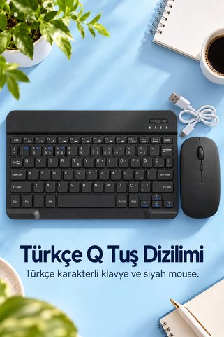 Epilons Kablosuz Klavye Mouse Takımı Türkçe Karakterli Tuşlar