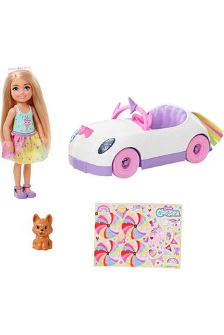 Barbie Club Chelsea Bebek Ve Arabası Gxt41
