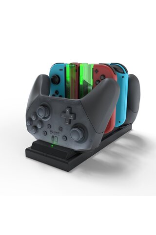 Hawksbill Charging Dock for Switch, 6 in 1 Charging Station for Switch Pro Control