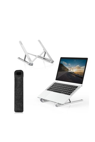 Bix X2 Taşıma Çantalı Alüminyum Notebook Laptop Standı Gümüş