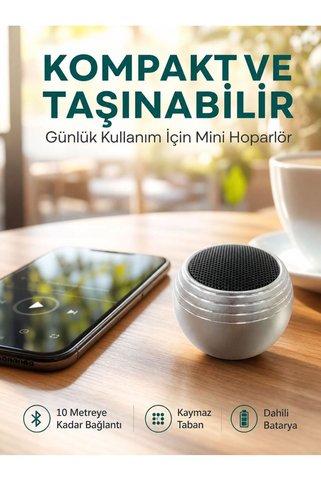 Mestore Kablosuz Mini Hoparlör Şarjlı Tws Destekli Kompakt Ses Sistemi Yeni Nesil