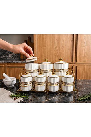 ÖZLİFE LUNA Porselen Baharat Takımı 9042