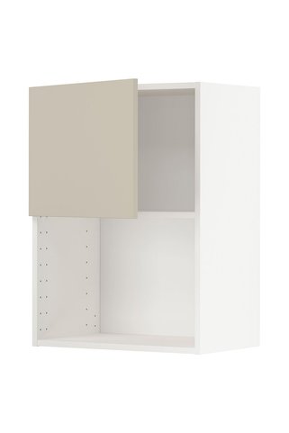 IKEA Bej Ankastre Mikrodalga Fırın Duvar Dolabı 60x38,6x80 cm, Tek Kapaklı, Raflı