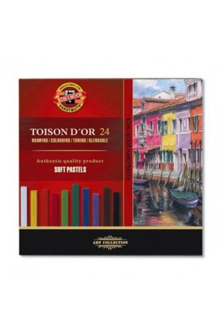 Koh-i Noor Toison D'or Soft Pastel Tam Boy Carre Seti 24'lü Set Of Artist´S Dry Chalks