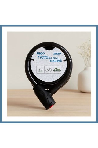 Bezos Anahtarlı Çelik Tel Bisiklet ve Motor Kilidi 20mm x 150cm BTKFZ