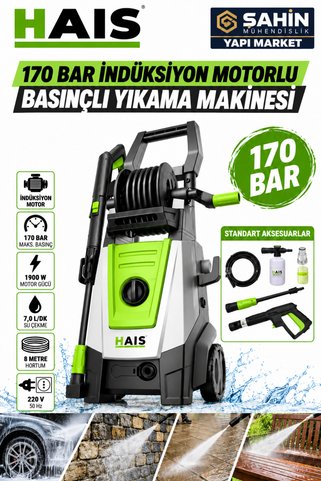 Hais LT601GW 170 BAR 1900W İNDÜKSİYON MOTORLU BASINÇLI YIKAMA MAKİNESİ