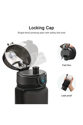 Uzspace Spor Su Şişesi 500ml/800ml/1000ml, BPA İçermeyen Sızdırmaz Yeniden Kullanılabilir Su Şişeler
