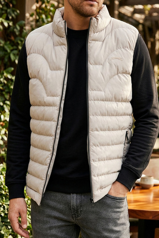 Slazenger 1220 Erkek Şişme Yelek Dik Yaka Fermuarlı Cepli Regular Fit
