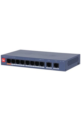 DAHUA CS4010-8ET2GT-60 8 Port 10/100 + 2 Port Gigabit Uplink Cloud Yönetilebilir 60W POE Metal Kasa