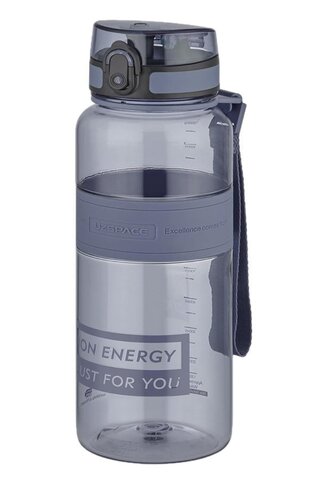 Uzspace Su Matarası 1000ml 1 Litre Büyük Boy Yenilenen Renkler Gri
