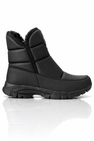 Tonny Black Kadın Siyah Su Geçirmez Kışlık Kar Botu
