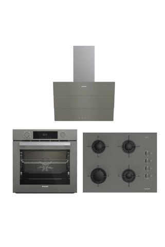 Arçelik Star Gri Cam Ankastre Set
