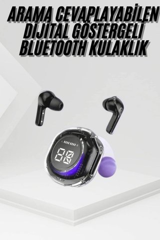 Homica Kablosuz Dijital Göstergeli Powerbanklı Ios Ve Android Uyumlu Kulaklık