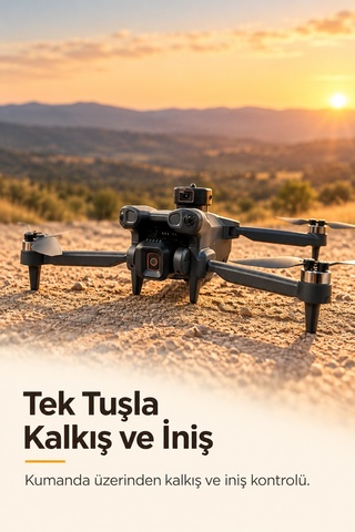 teknodayım Çift Bataryalı GPS Drone ve Ekranlı Kontrol Kumandası