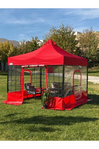 İKİZ AKSESUAR 3X3 40 LIK PROFİL SİNEKLİKSİZ GAZEBO KIŞ BAHÇESİ
