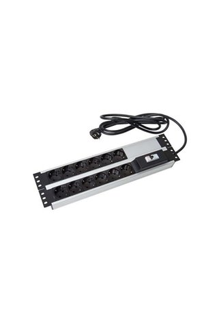 URANIUM 19 2U 9 LU SIGORTALI ALUMINYUM RACKMOUNT GRUP PRİZ PDU STRSNL