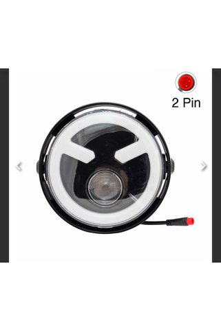 EMİNMOTOR Pedal Destekli Far - E-Bike, 2PIN Kablolu, XC-388, Atom