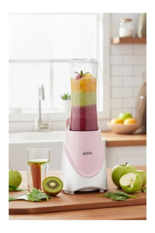 Sinbo SHB-7508 Pembe Shake Take One | 300W Taşınabilir Blender | 570 ml Spor Şişe - Çelik B