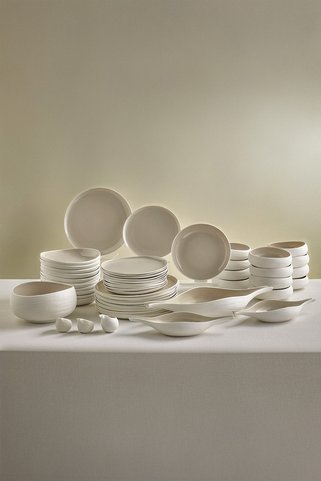 Karaca Earth Collection Clay Shiny Beige 55 Parça 12 Kişilik Yemek Takımı