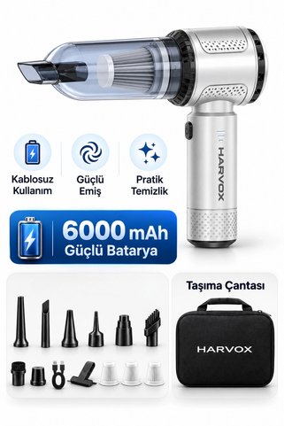 Blackbird Game Center Harvox HXVC-008 20.000 Pa Güçlü Kablosuz Şarjlı Araç Ev El Süpürgesi